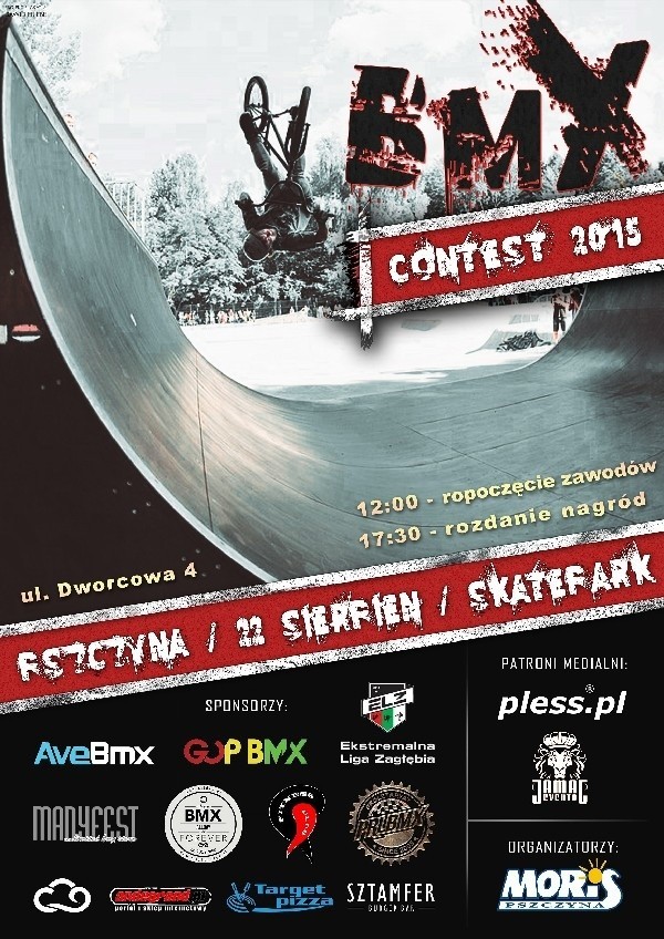 Dni Pszczyny 2015: W sobotę w pszczyńskim sakteparku odbędą się zawody Bmx Contest 2015‎ [PROGRAM]