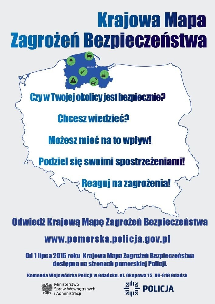 Zgłoś zagrożenie i sprawdź, czy w okolicy jest bezpiecznie. Mapa Zagrożeń Bezpieczeństwa już działa 