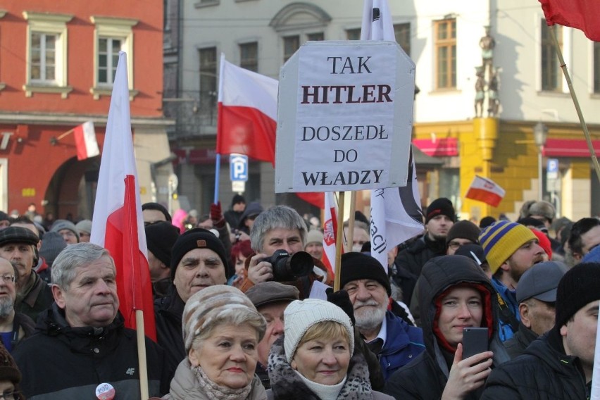 Protest KOD we Wrocławiu, 17.12.2016