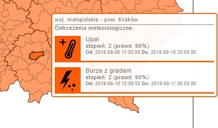 Podwójne ostrzeżenie meteo! Uwaga na silne burze i upały!