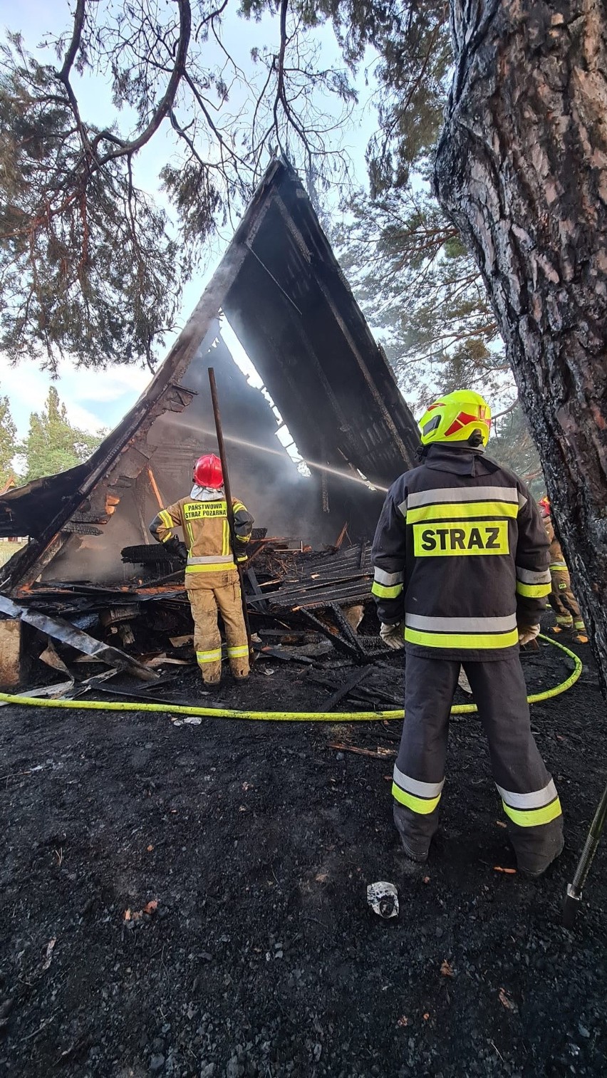  Domek campingowy w Międzyzdrojach na terenie ośrodka wypoczynkowego Trygław spłonął doszczętnie 