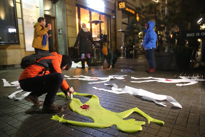 1 grudnia na ulicy Mariackiej w Katowicach odbył się protest...