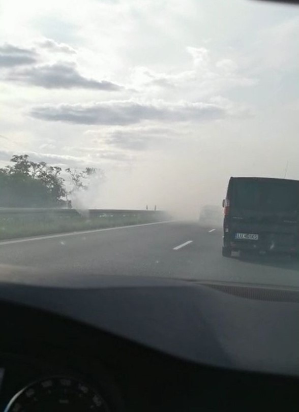 Pożar przy autostradzie A4 15.07.2022