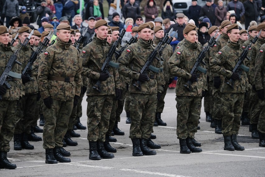 Przysięga wojskowa żołnierzy obrony terytorialnej w...