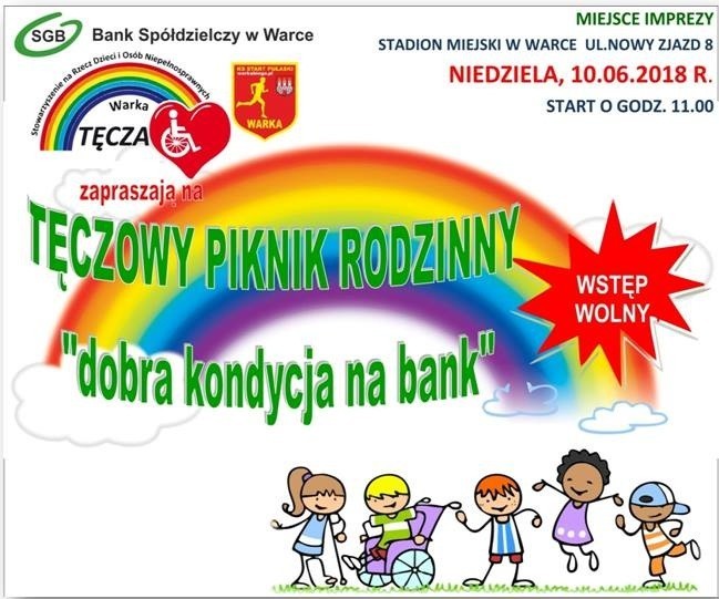 Tęczowy Piknik Rodzinny w Warce. Stowarzyszenie "Tęcza" zbiera na Spółdzielnię Socjalną