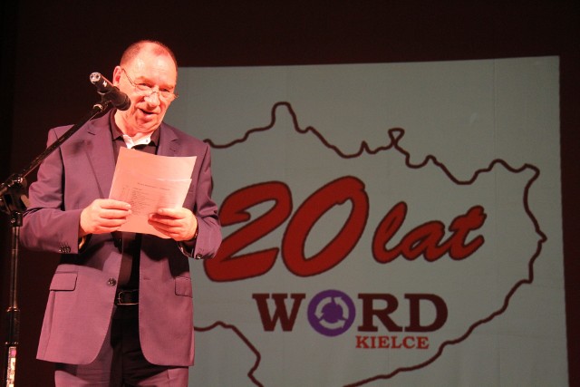 Czesław Dawid, dyrektor Wojewódzkiego Ośrodka Ruchu Drogowego w Kielcach podczas gali z okazji 20-lecia WORD.