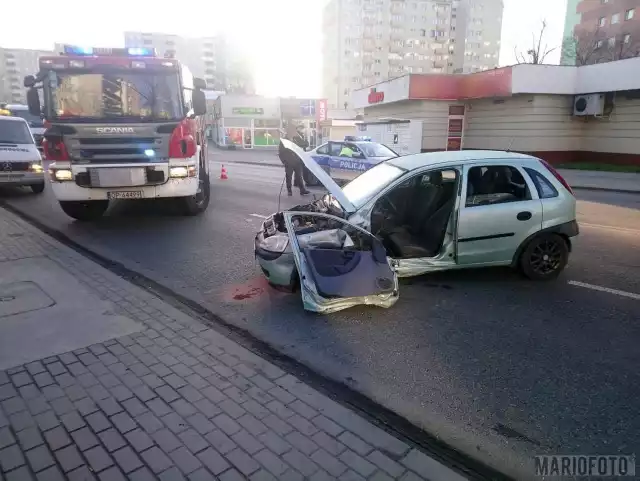 Stłuczka na ul. Niemodlińskiej w Opolu.