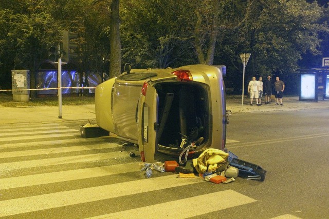 Wypadek na skrzyżowaniu ulic Radwańskiej i Wólczańskiej w Łodzi