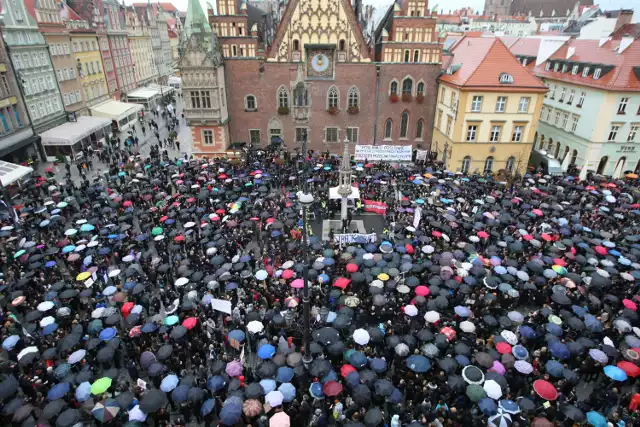 Czarny protest we Wrocławiu 3.10.2016