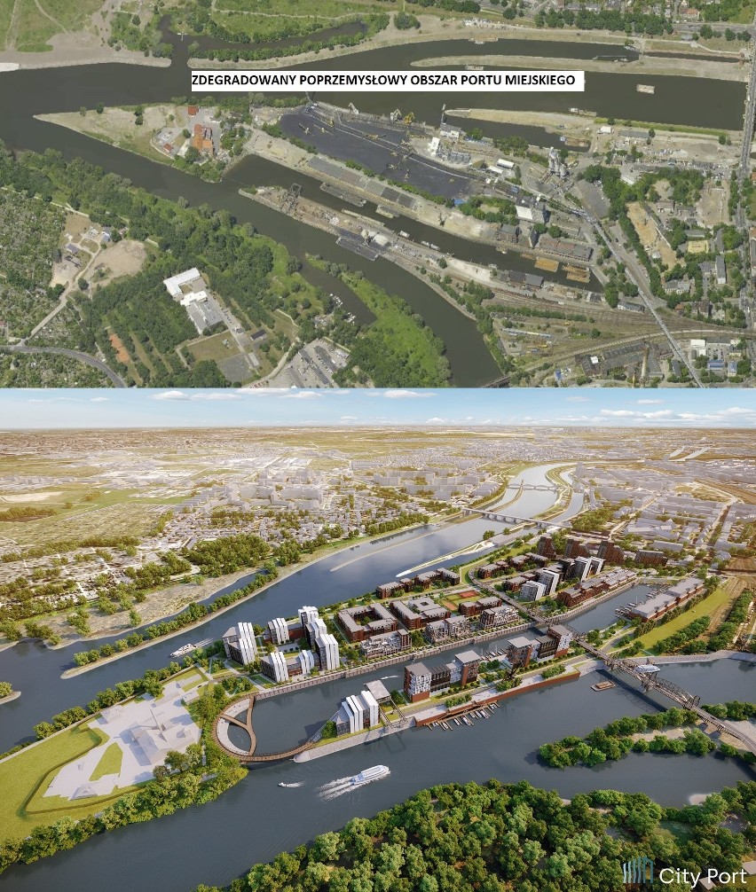 Czy proponowane wizualizacje zmiany portu miejskiego we...
