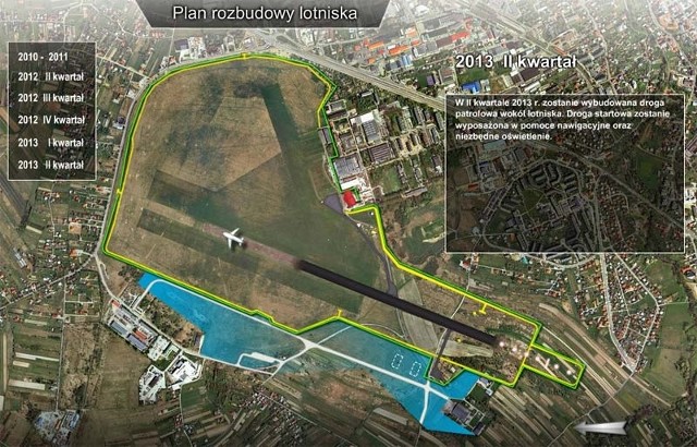 Plan rozbudowy lotniska w Krośnie