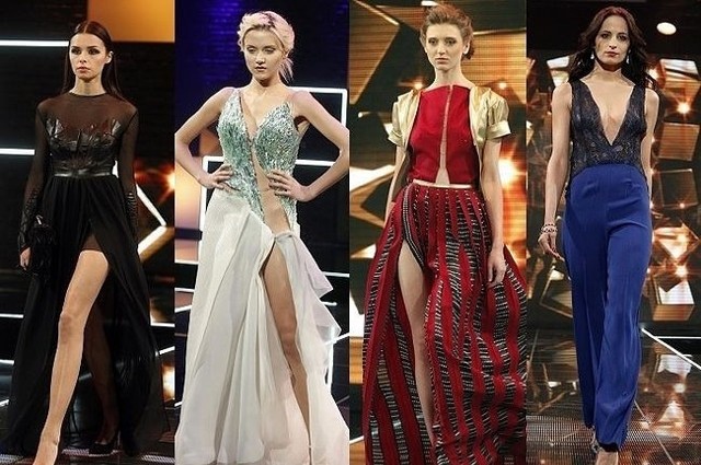 Wieczorowe kreacje uczestników "Project Runway" (fot. Grzegorz Press/x-news)