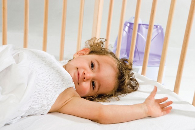 Nawilżacz w pokoju dzieckaWybrane modele nawilżaczy mierzą i utrzymują pożądaną wilgotność powietrza. W pokoju dziecka powinna ona być w granicach od 40 do 50 procent.