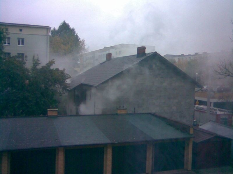 Pożar na Słowackiego w Białymstoku