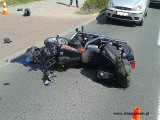 Skoda zderzyła się z harleyem w Lubniewicach. Motocyklista w szpitalu