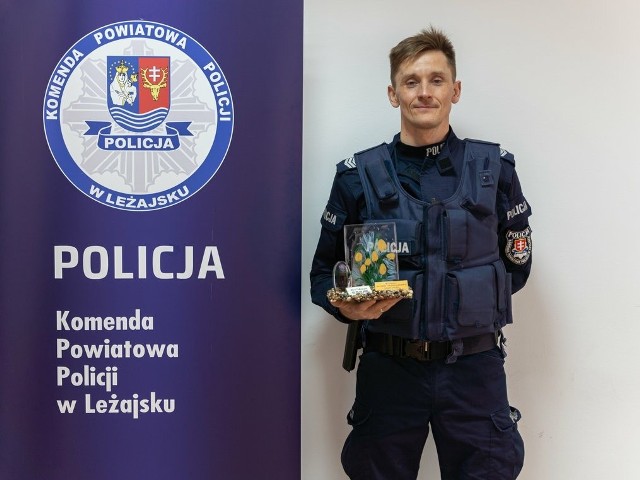 Sierżant sztabowy Bartosz Ceberak jest dumą podkarpackiej policji zwycięzca biegu „Duch Pogórza-Duszek”.