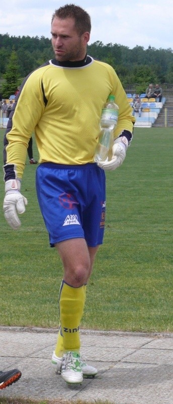 Przemysław Mierzwa był najlepszym zawodnikiem Wiernej Małogoszcz w meczu z Lubaniem Maniowy. Oby w spotkaniu z Bocheńskim Klubem Sportowym również zachował czyste konto bramkowe.