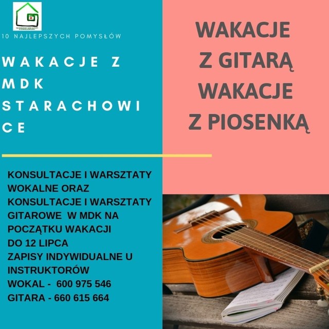 Plakat wakacyjnej akcji Młodzieżowego Domu Kultury w Starachowicach