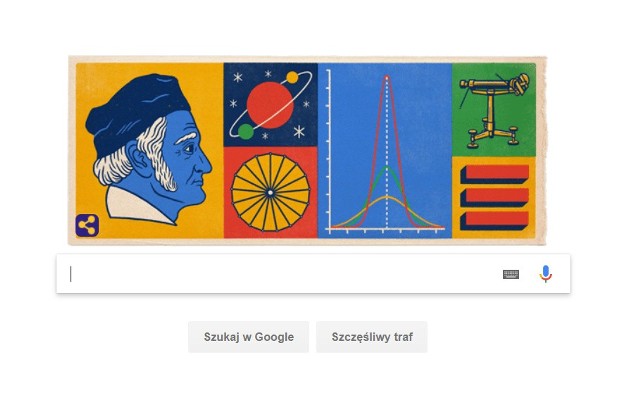 Google dziś dało Doodle. Bohaterem obrazka jest Johann Carl Friedrich Gauß.