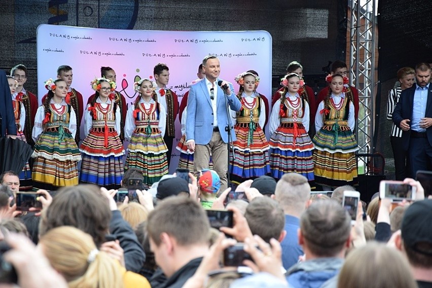 Prezydent RP Andrzej Duda pojawił się na pikniku w Puławach