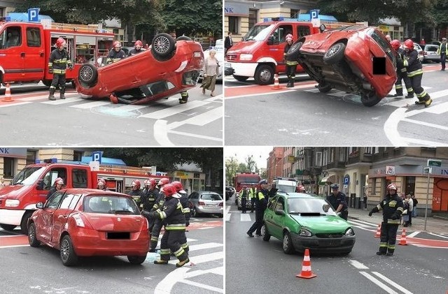 Wypadek na skrzyżowaniu ul. Śląskiej i Jagiellońskiej.