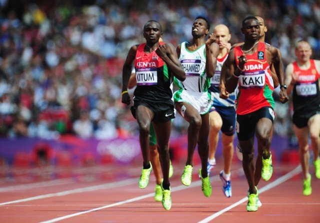 Brązowy medalista igrzysk olimpijskich w Londynie Timothy Kitum (pierwszy z lewej) będzie rywalem Adama Kszczota na 800 metrów podczas mityngu w Toruniu