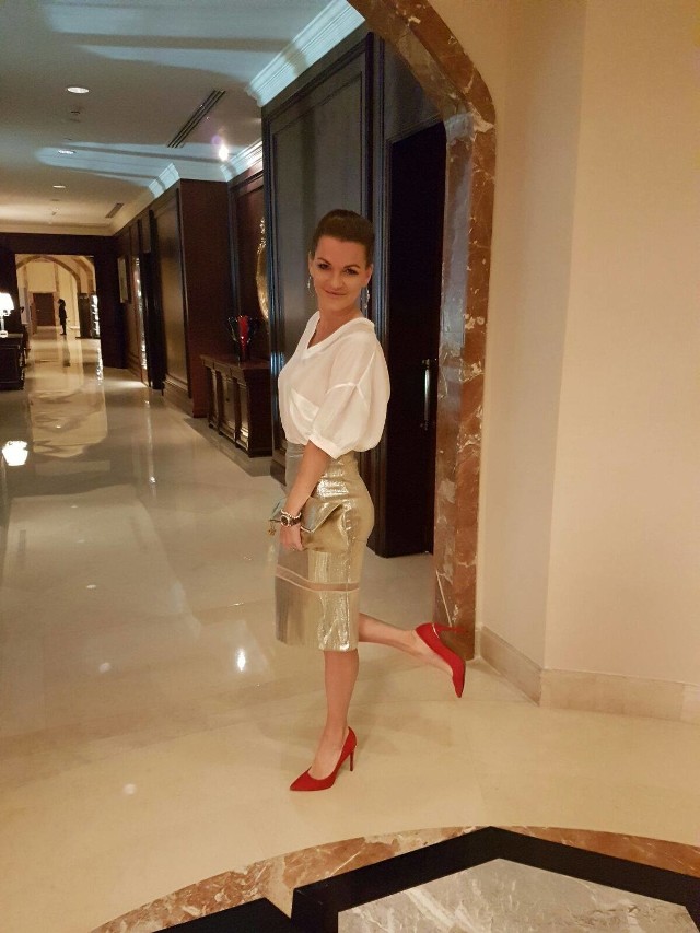 Agnieszka Radwańska w drodze na players party w Doha