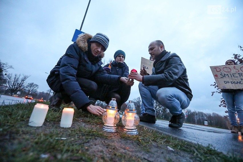 Niebezpieczne przejście dla pieszych na Prawobrzeżu. Mieszkańcy położyli znicze. Chcą zmian. Zobacz wideo i zdjęcia