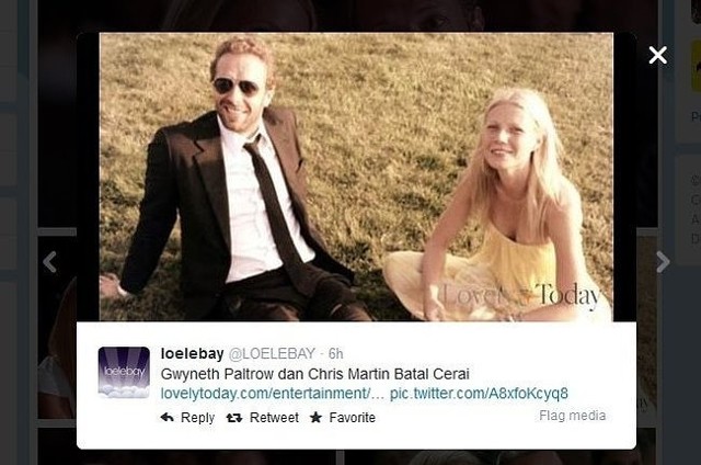 Chris Martin i Gwyneth Paltrow (fot. screen z Twitter.com)