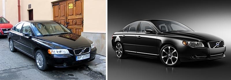 Robert Choma służbowo jeździ teraz volvo S60 (po lewej)…. a...