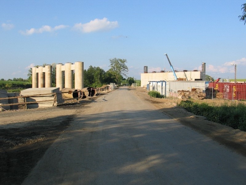 Budowa autostrady A4 w okolicach Radymna.