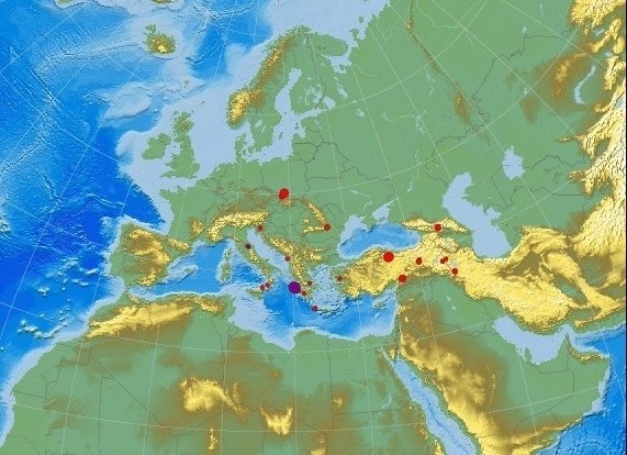 Mapa z Europejskiego Centrum Sejsmograficznego. Jest katowicki wstrząs