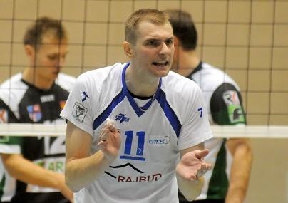 Środkowy Paweł Kupisz - jak na kapitana przystało - był w sobotę najlepszym graczem gorzowskiej drużyny