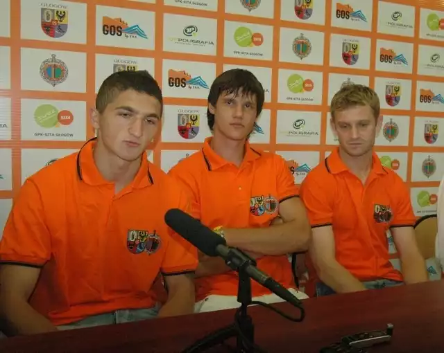 Mariusz Wolbaum (od lewej), Igor Bykanow i Paweł Woźniak to najnowsze nabytki Chrobrego.