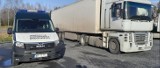 Pod Grójcem kierowca ciężarówki został zatrzymany i ukarany za jazdę niesprawnym zestawem