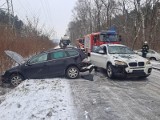 W Bobrownikach w pow. będzińskim kierowca BMW najechał na tył volkswagena