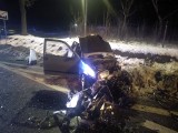 Wypadek w Celinach. Na drodze krajowej nr 73 zderzyły się dwa auta. Dwie osoby ranne