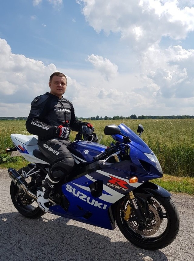 Przemysław Witkowski - właściciel Motocykla Roku w powiecie jędrzejowskim - Suzuki GSX-R