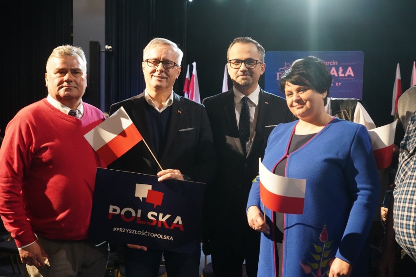 Wiceminister Marcin Horała na wyborczym spotkaniu w Gdyni