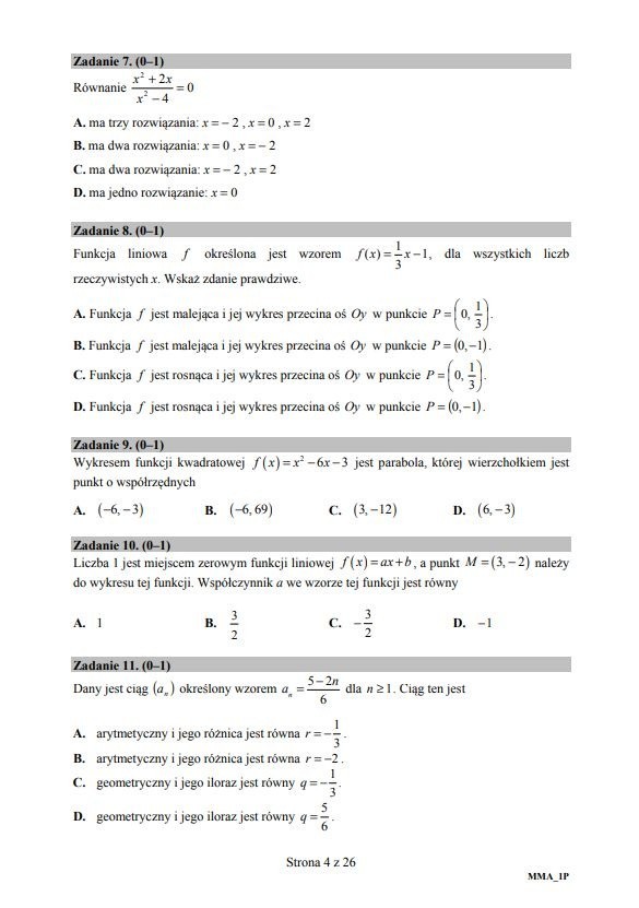 Matura 2018: Matematyka - arkusz CKE online 07.05.2018...