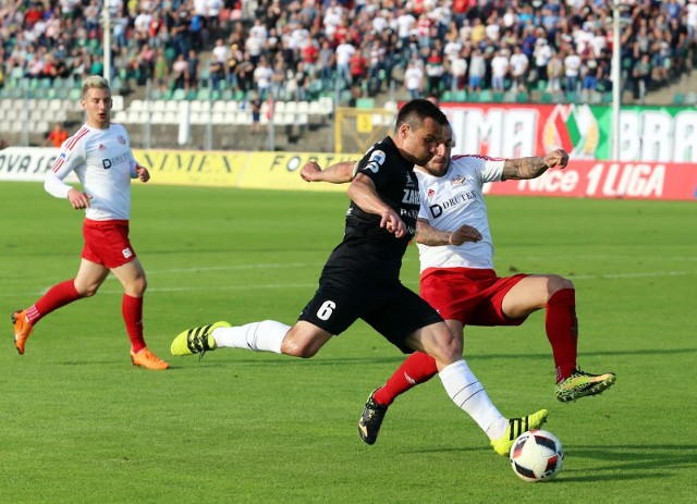 Tomasz Nowak zdobył pierwszą bramkę dla Zagłębia w meczu ze Stomilem