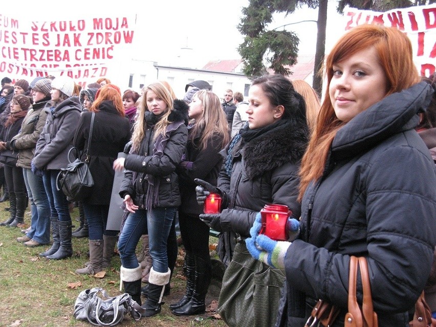 Protest licealistów z Miastka