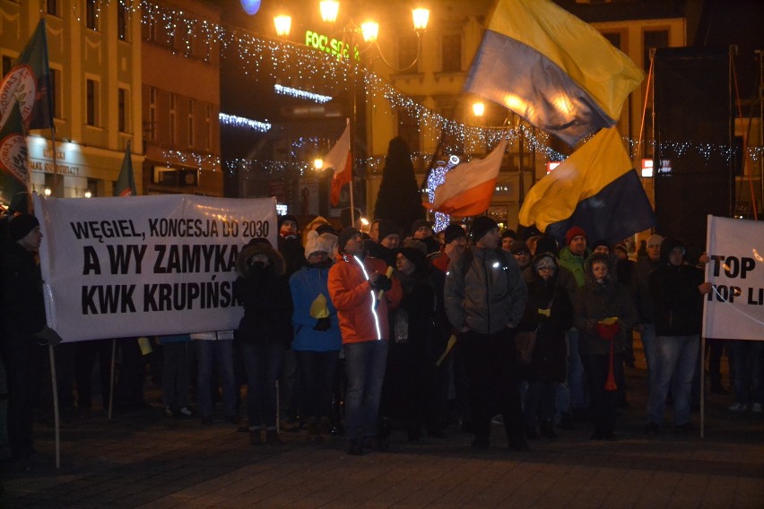 W Rybniku odbyła się manifestacja przeciw likwidacji kopalń