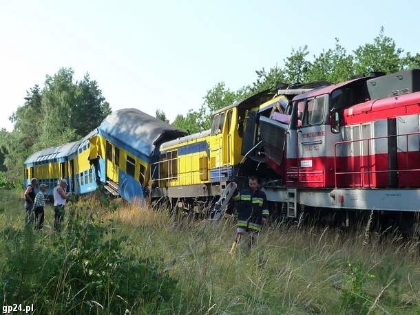 Zderzenie pociągów w Korzybiu