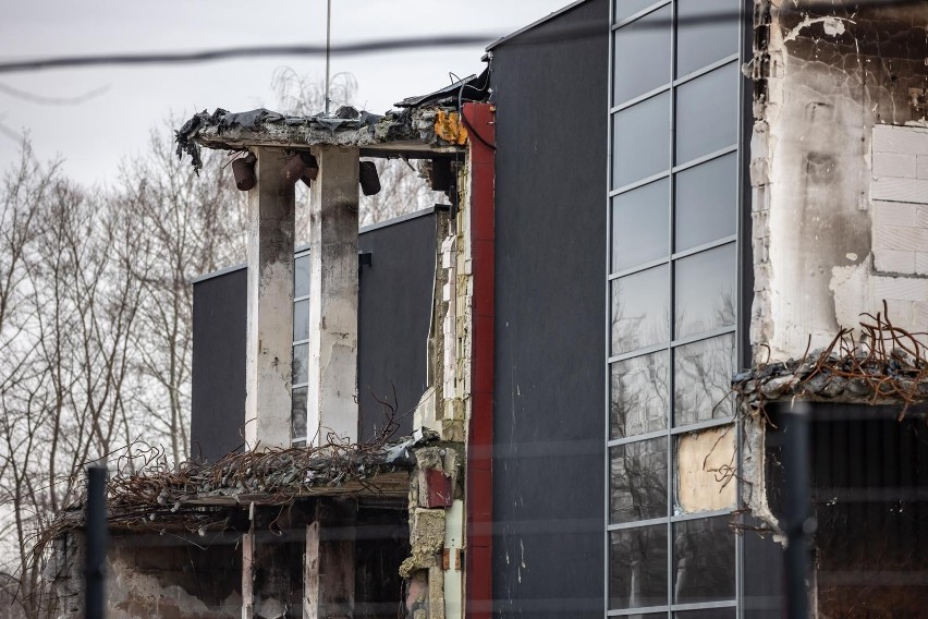 Teren po spalonym archiwum przy ulicy Na Załęczu w Krakowie