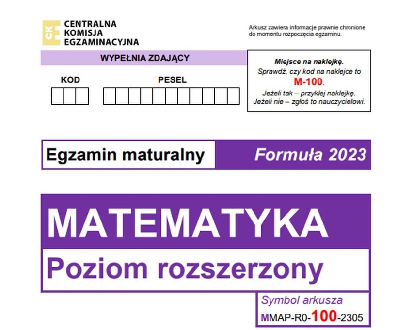 Matura 2023 MATEMATYKA rozszerzenie. Odpowiedzi, rozwiązania i arkusz zadań CKE. Egzamin już zakończony. Jak bardzo trudne były zadania?