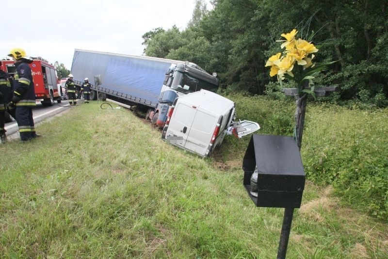 Wypadek na Raszówce w powiecie kieleckim