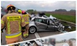 Osobowa toyota zderzyła się z ciężarówką na autostradzie A4 pod Wrocławiem. Wyglądało to groźnie!