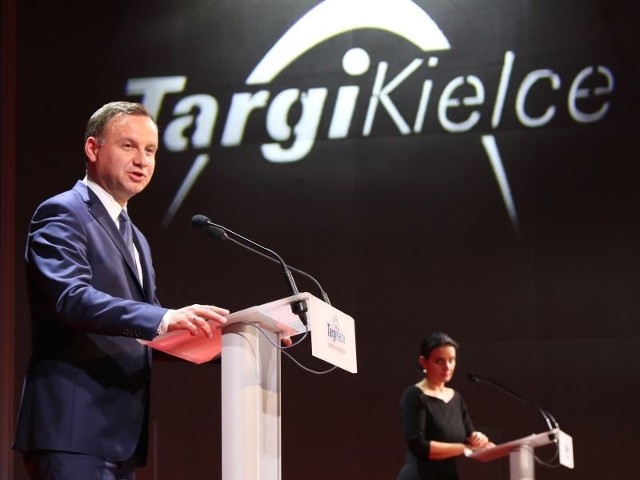 Prezydent Polski Andrzej Duda w Targach Kielce.