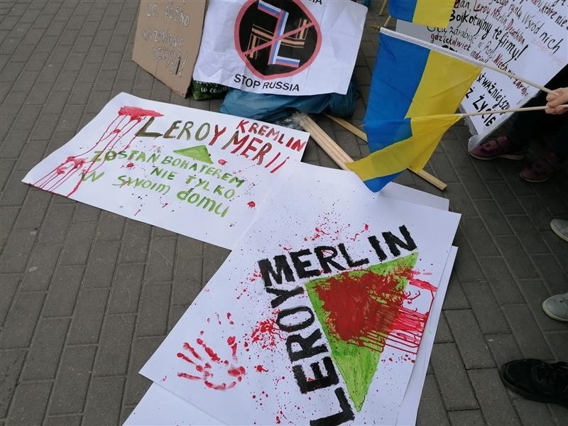 Protest pod Leroy Merlin Gdańsk